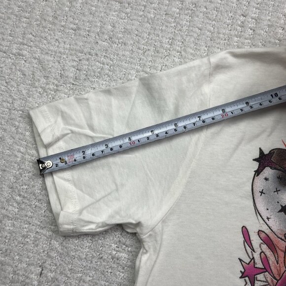 NEW The Rolling Stones Band T-Shirt Wom Sz XS White Off-White Tattoo Graphic - Picture 10 of 15